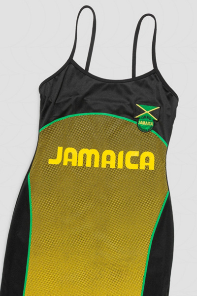 Frankie Collective Rework Orro Jamaica Soccer Mini Dress