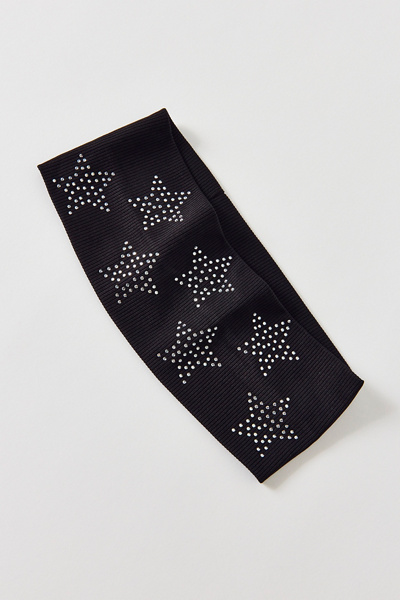 Urban Outfitters Stellar Star Soft Wide Headband In Black, Women's At