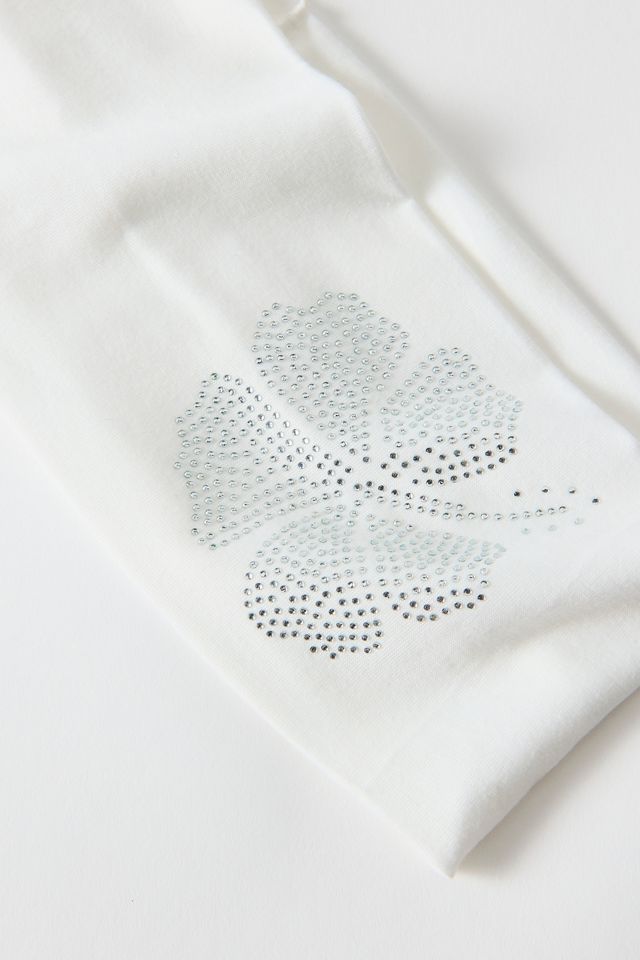 Flutter Flora Rhinestone Wide Knit Headband #2