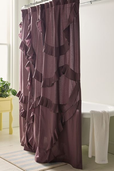 Sculptured Ruffle Shower Curtain