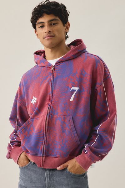 iets frans… Dragon Graphic Zip-Up Hoodie Sweatshirt