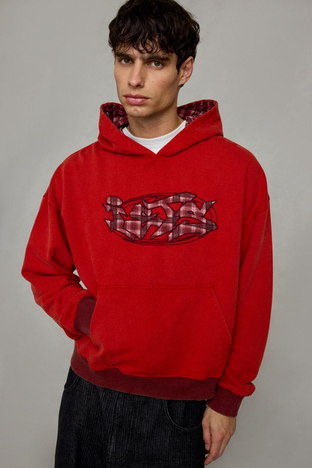 iets frans... Check Applique Logo Hoodie Sweatshirt #2