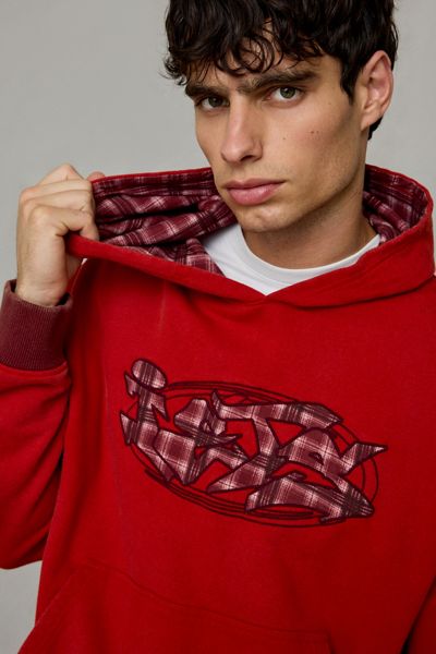 Sweat à capuchon avec logo appliqué à carreaux iets frans...