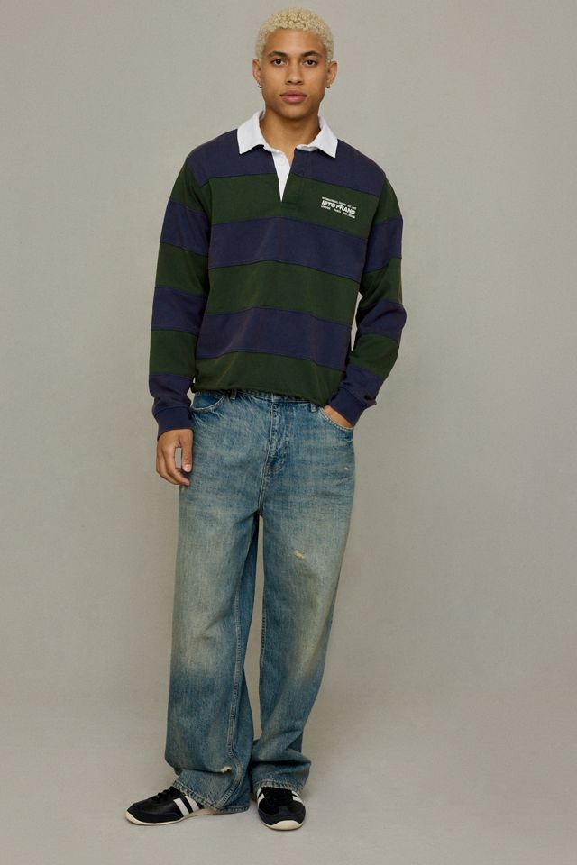 iets frans… Stripe Pattern Rugby Shirt #4