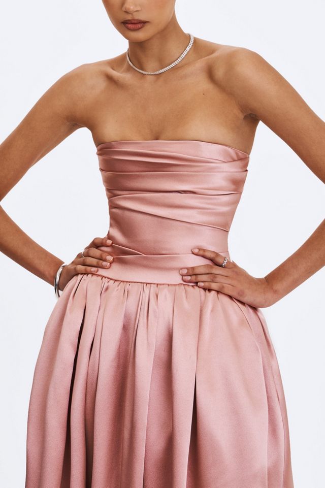 midi v neck a line dress Cap Sleeve Plunging V-Neckline A-line Midi Dress - Wine main image 0