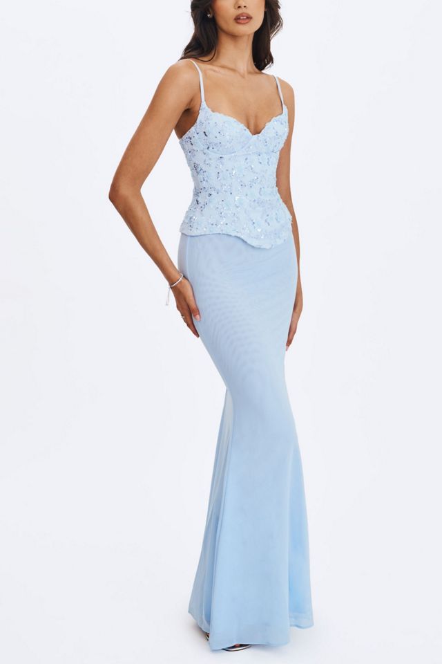 Miss Circle Aurielle Sweetheart Mermaid Peplum Maxi Dress #2