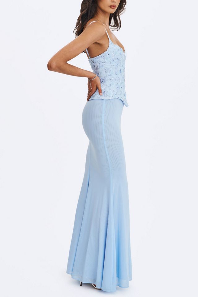 Miss Circle Aurielle Sweetheart Mermaid Peplum Maxi Dress #3