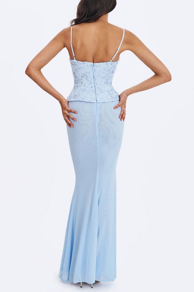Miss Circle Aurielle Sweetheart Mermaid Peplum Maxi Dress #4