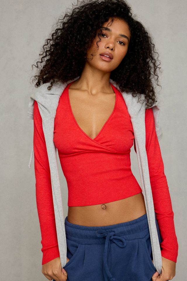 BDG Pretty Sweet Surplice V-Neck Sweater #1