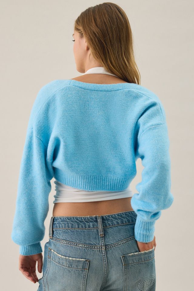 Out From Under Julia Twist Plunging V-Neck Cropped Sweater #3