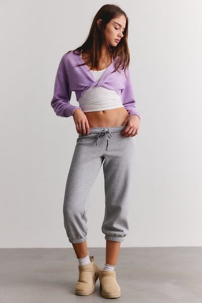 Out From Under Julia Twist Plunging V-Neck Cropped Sweater