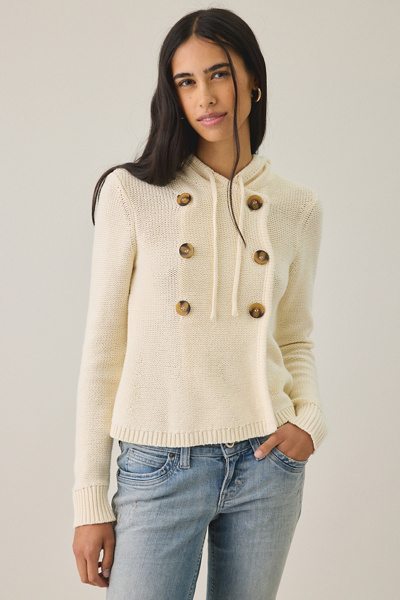 BDG Off Campus Double Breasted Hooded Cardigan