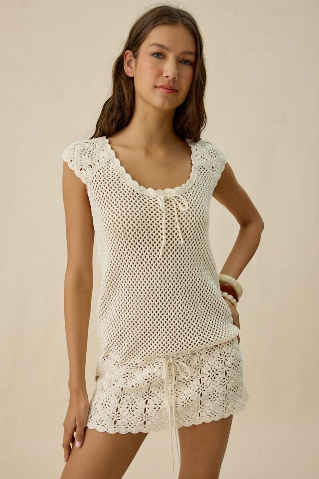 Mini-robe en crochet Sand Dollar Moss de Frankies Bikinis #1
