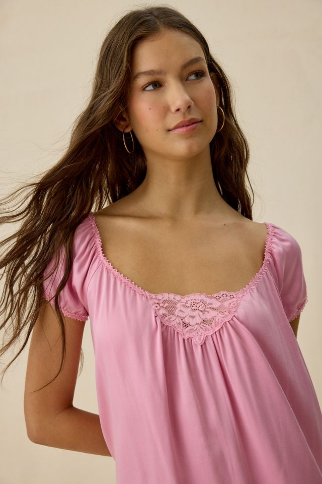 Mini-robe nuisette en soie à bordure de dentelle Bo de Frankies Bikinis #2