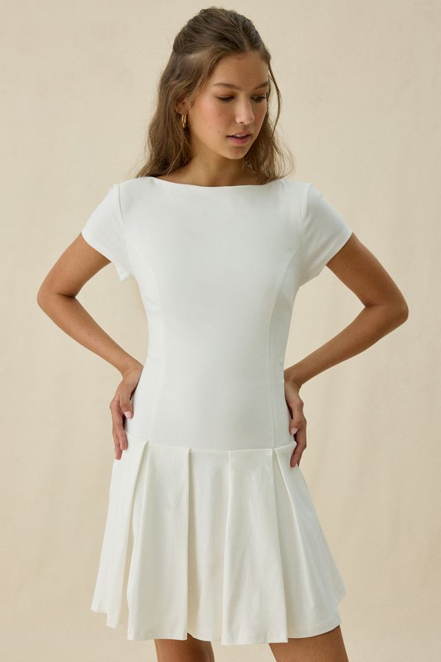 Kiss The Sky Mietta Tie-Back Bow Boatneck Mini Dress #1