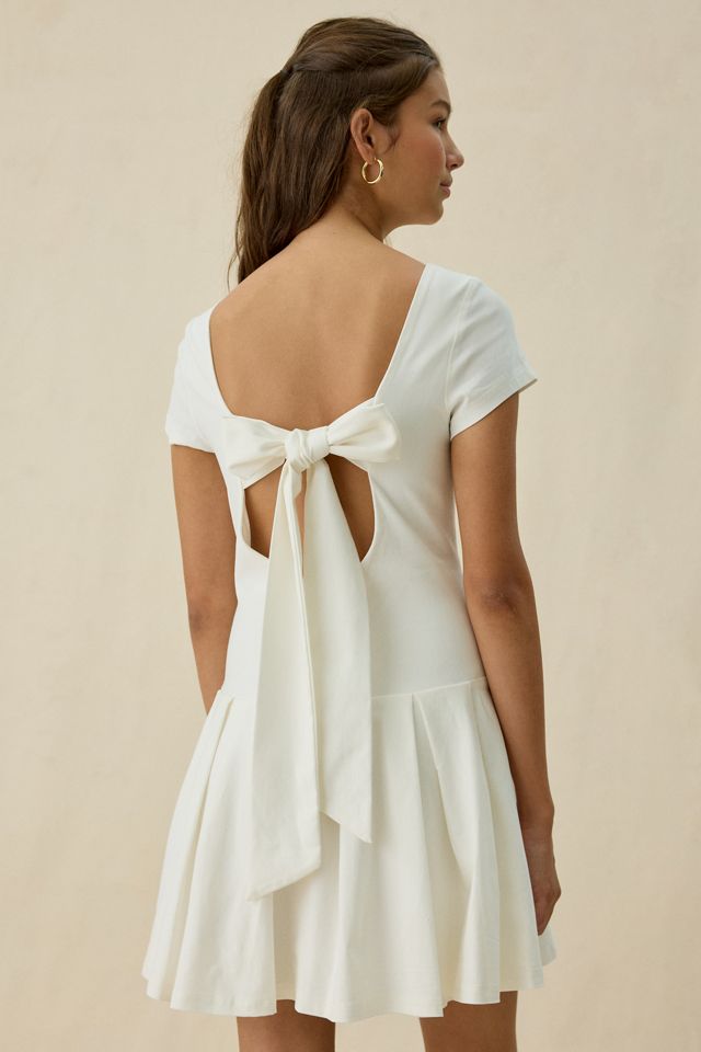 Kiss The Sky Mietta Tie-Back Bow Boatneck Mini Dress #4