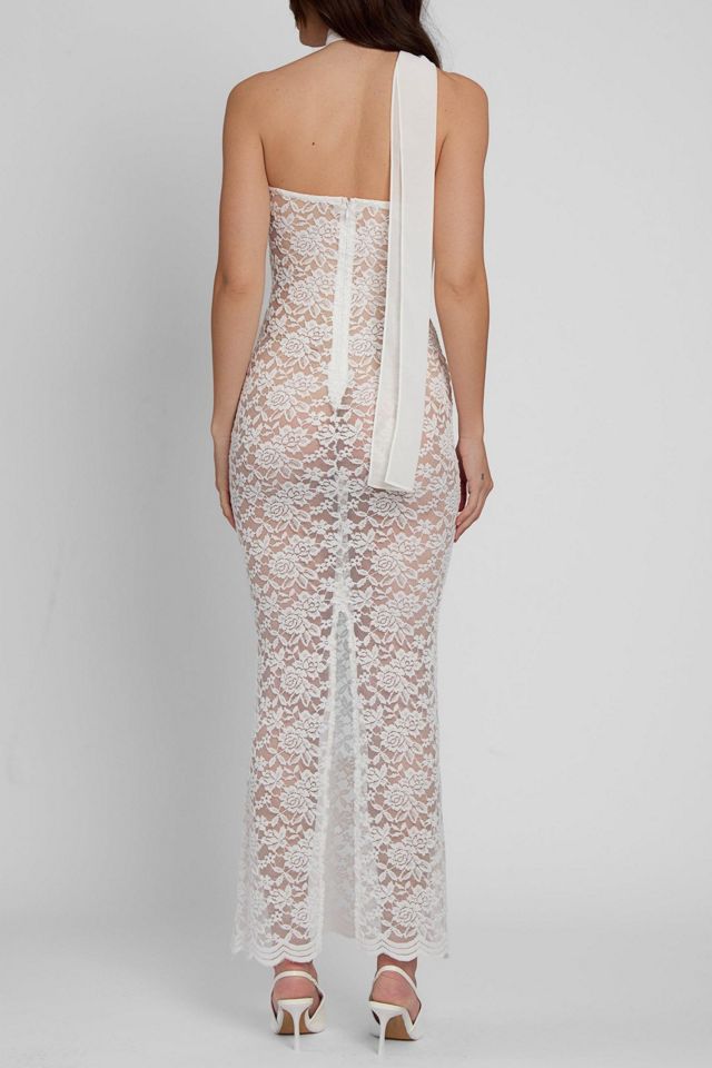 LEAU Soleil Scalloped Lace Midi Dress #1