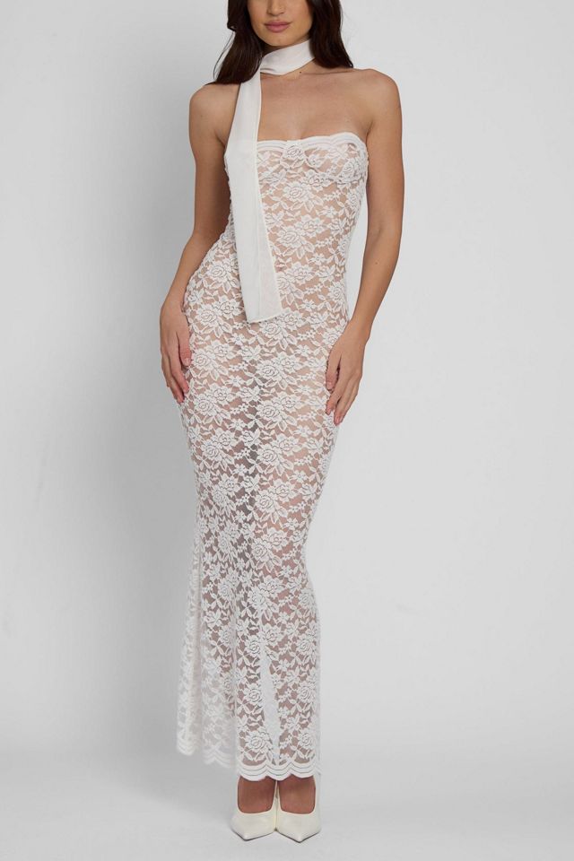 LEAU Soleil Scalloped Lace Midi Dress #2