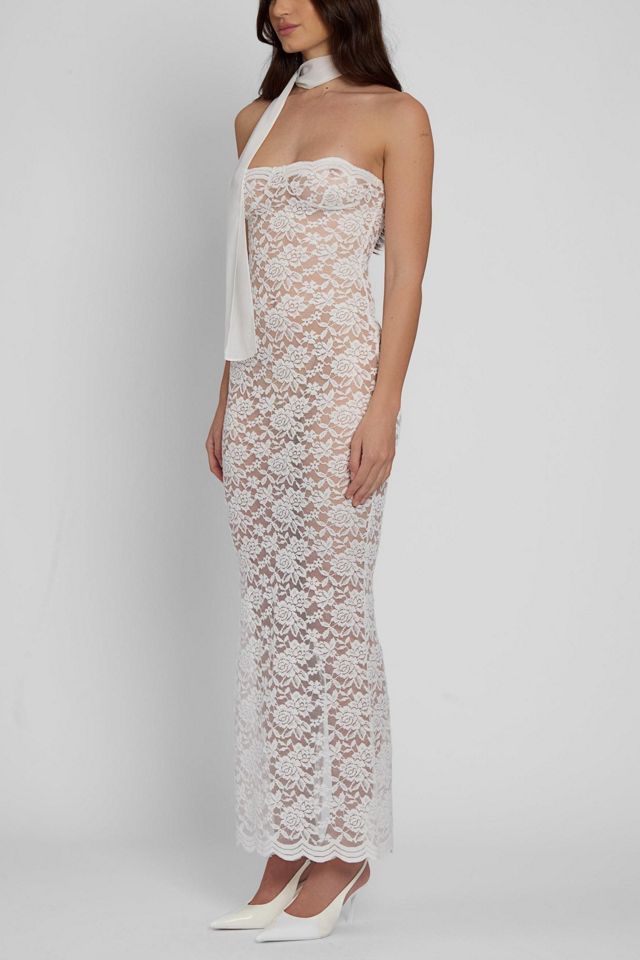 LEAU Soleil Scalloped Lace Midi Dress #3