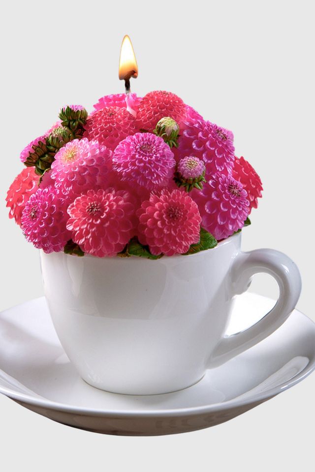Southlake Gifts Dahlia Flower Teacup Candle #1