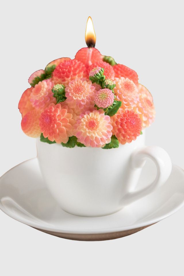 Southlake Gifts Dahlia Flower Teacup Candle #1