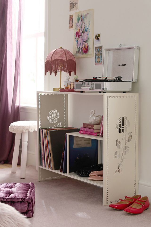Cutout Lace Iron Storage Console #1
