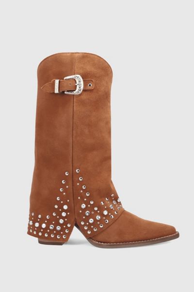 Dingo Howdy Honey Suede Foldover Cowboy Boot