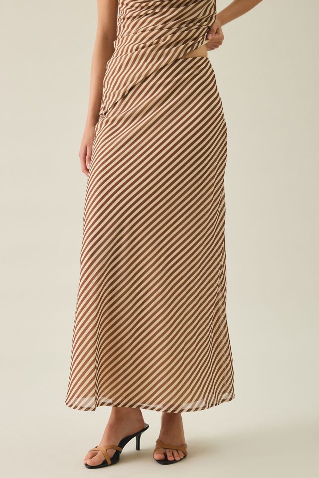 Kiss The Sky Adriana Striped Maxi Skirt #2