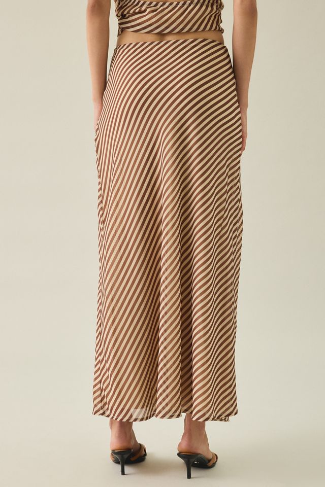 Kiss The Sky Adriana Striped Maxi Skirt #4