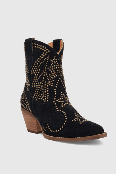 Dingo Seein' Stars Studded Suede Cowboy Bootie