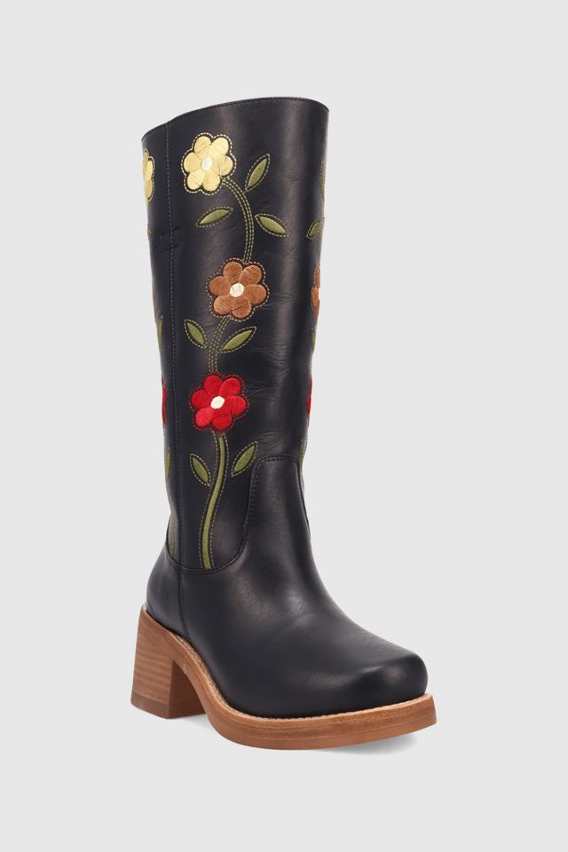 Dingo Bloom Embroidered Leather Boot #1