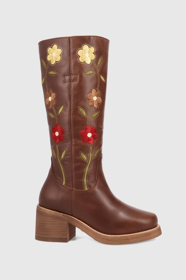 Dingo Bloom Embroidered Leather Boot #1