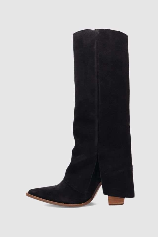 Dingo Buckle Bunny Suede Foldover Cowboy Boot #2