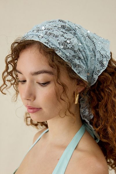 Butterfly Sequin Headscarf