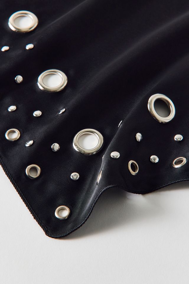 Grommet Metal Hardware Satin Headscarf #1