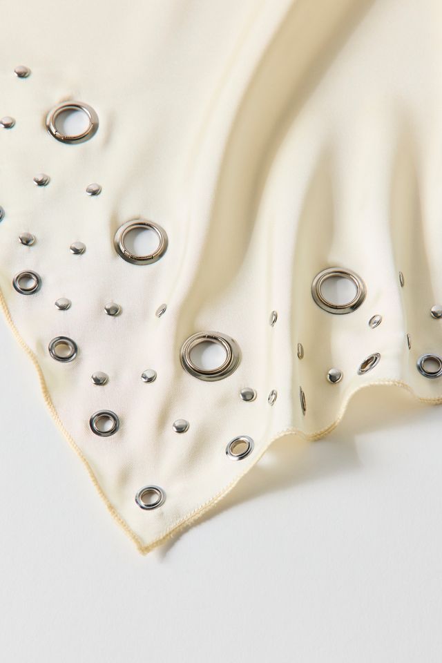 Grommet Metal Hardware Satin Headscarf #1