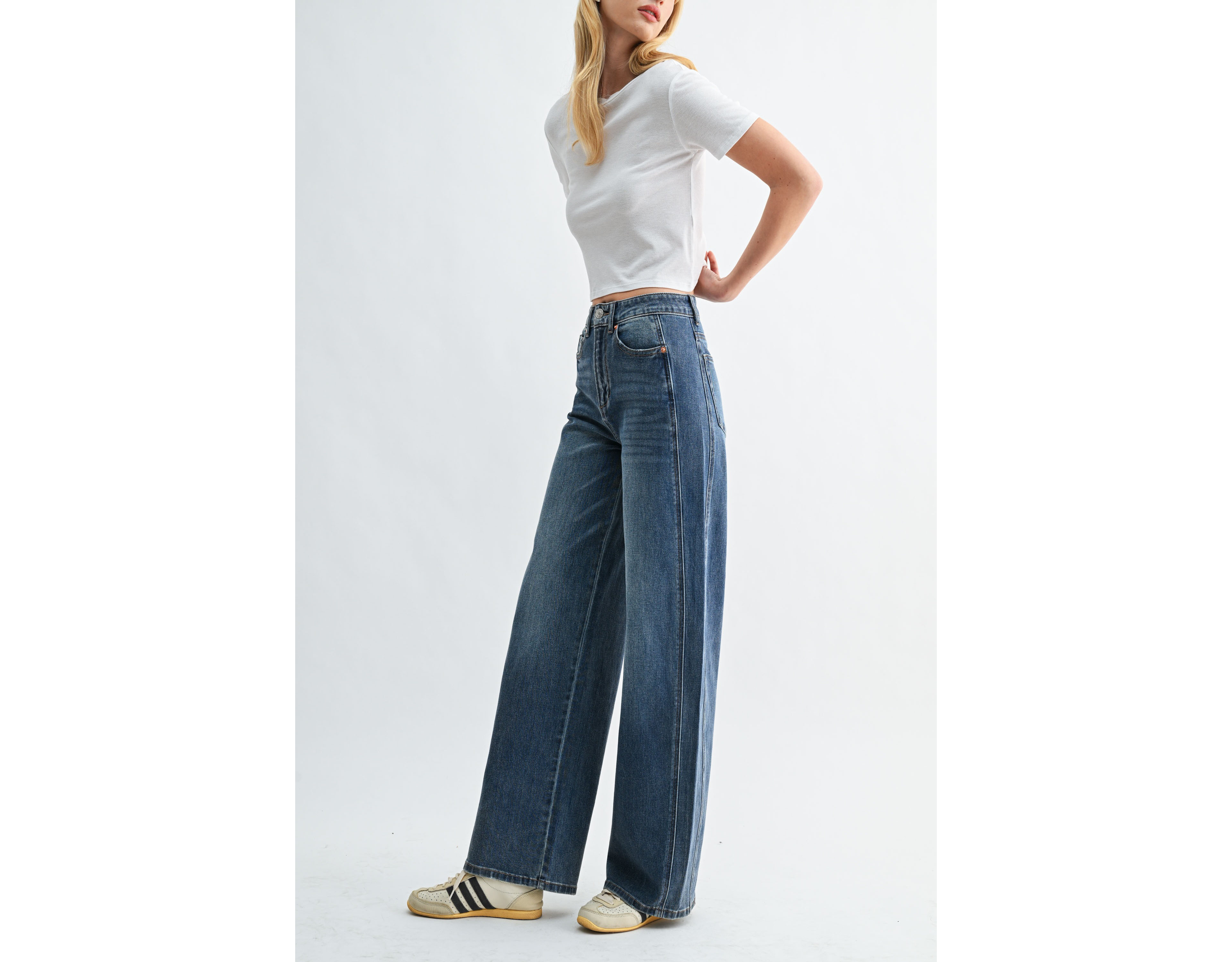 Jemina Denim High Rise Balloon Pant