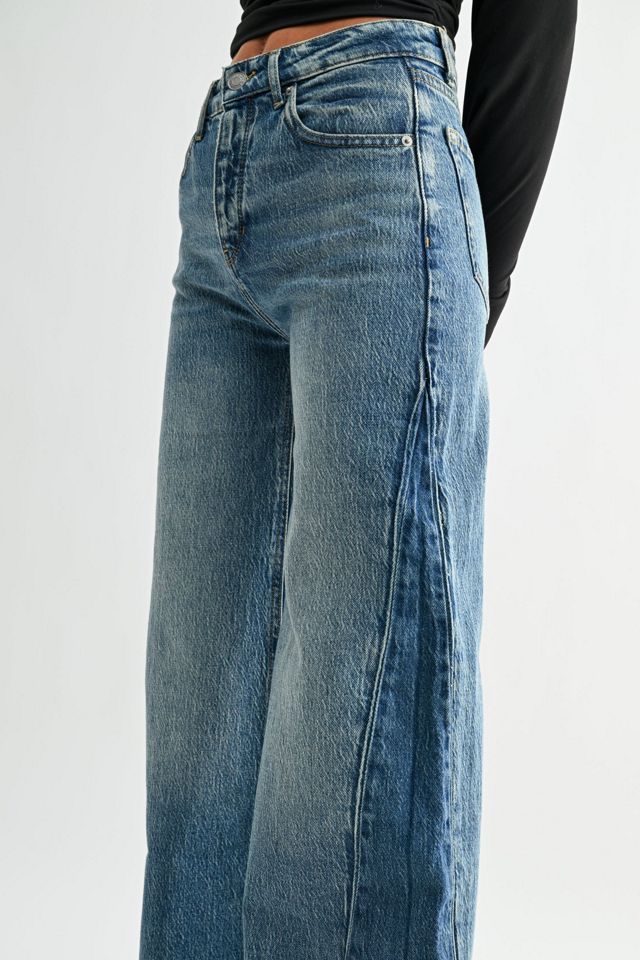 Jemina Denim High Rise Wide Two-Tone Contrast Jean #2