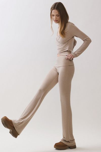 Personal Code Willow Stripe Jersey Flared Pants