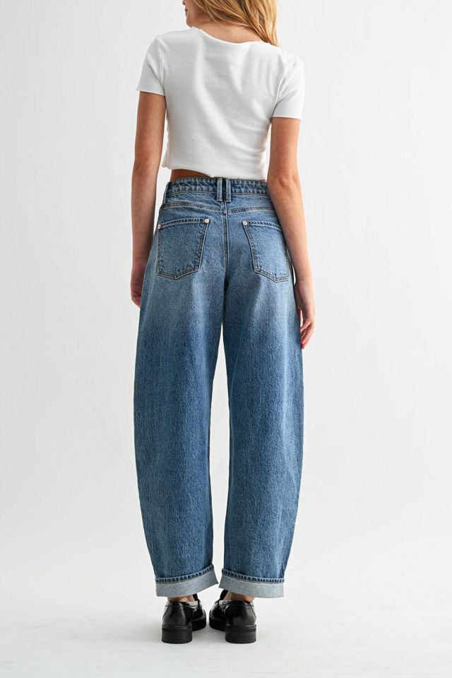 Jemina Denim High Rise Barrel Jean #4