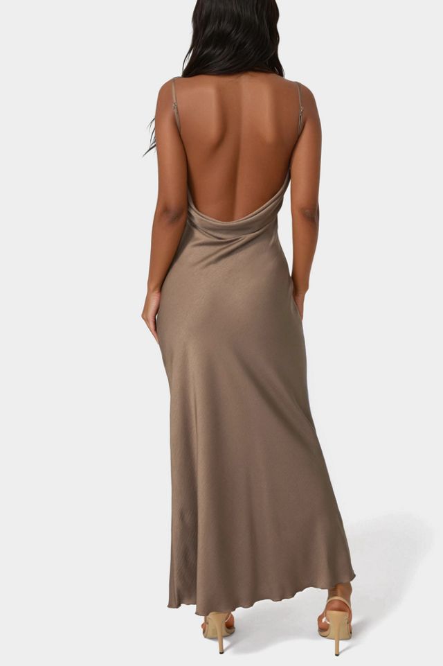 Bebe Crepe Drape Back Maxi Dress #2