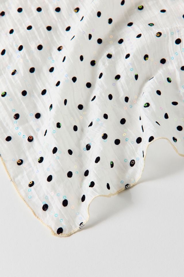 Polka Dot Pop Embellished Head Scarf #3