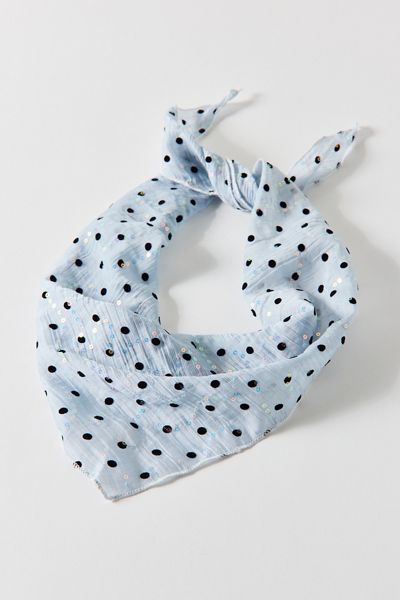Polka Dot Pop Embellished Head Scarf