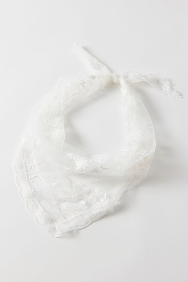 Willow Sequin Lace Headscarf #1