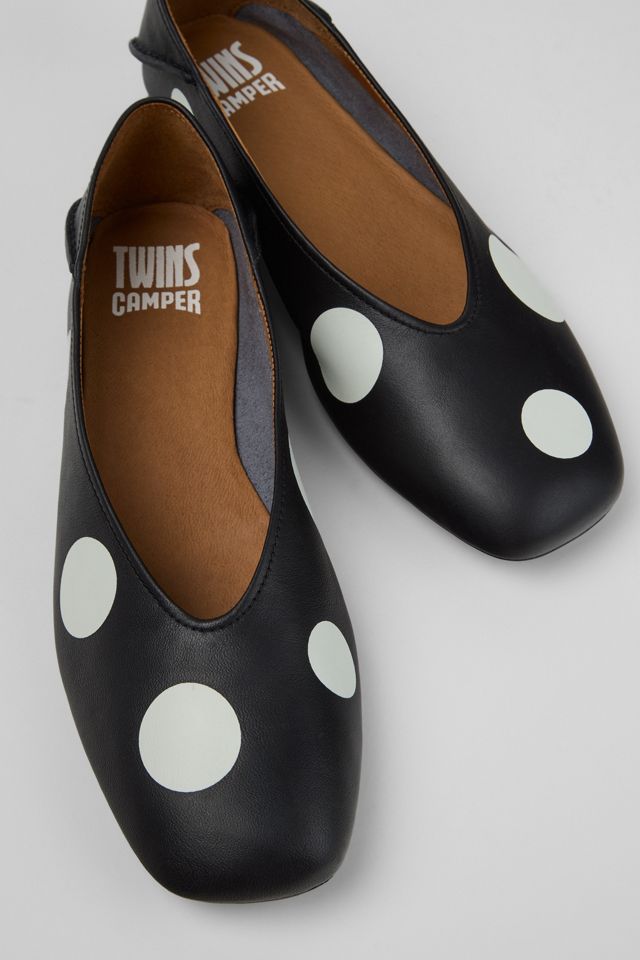 Camper Casi Myra Polka Dot Leather Ballerina Flat #1