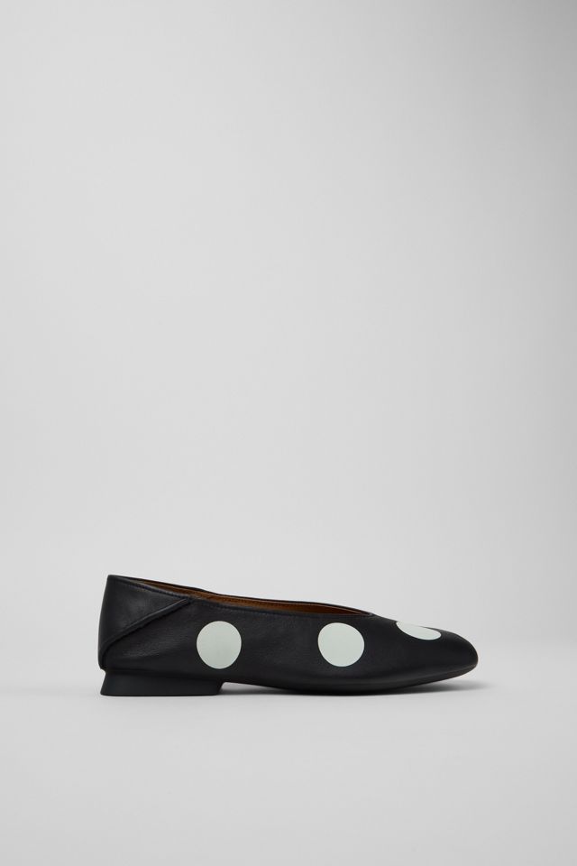 Camper Casi Myra Polka Dot Leather Ballerina Flat #2