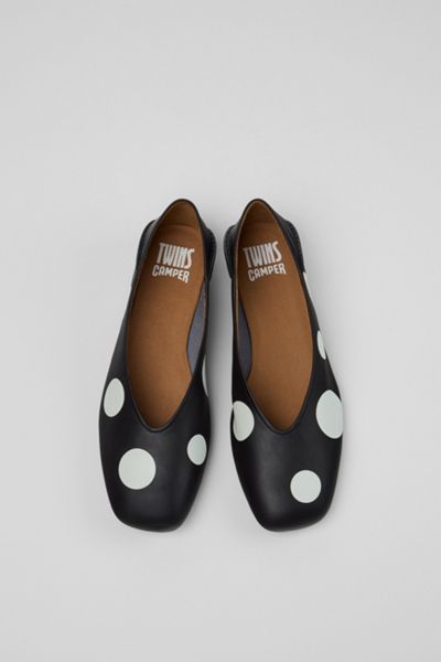 Camper Casi Myra Polka Dot Leather Ballerina Flat