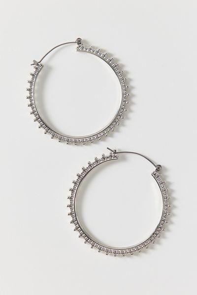 Sunburst Textured Hoop Earrings