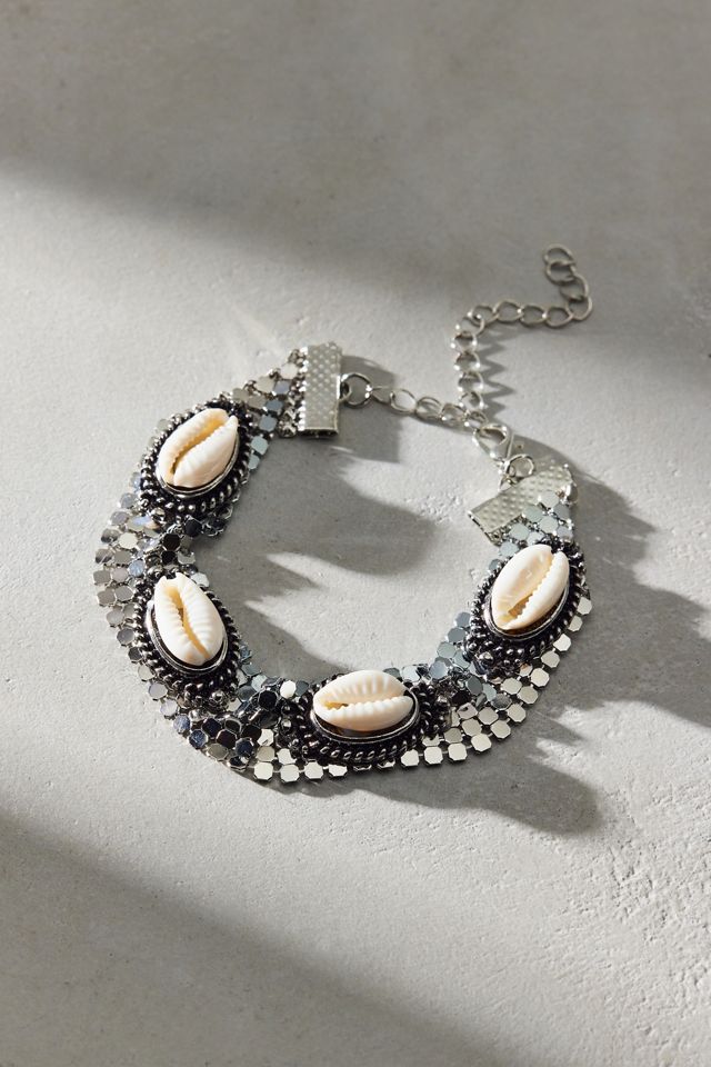 Tidal Trinket Shell Mesh Bracelet #2