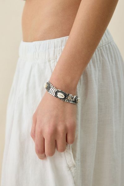 Tidal Trinket Shell Mesh Bracelet